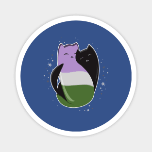 Genderqueer Cat LGBT Pride Flag Magnet